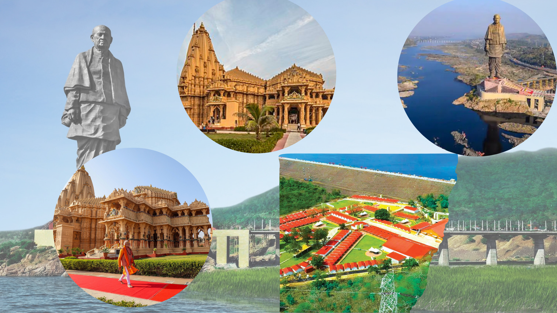 Dwarka Somnath with Statue of Unity