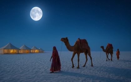 Full moon in rann of kutch